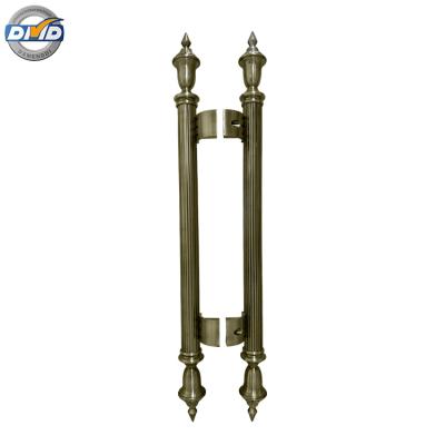 China DMD-H04G stainless steel bronze wooden door handle high quality antique glass pull handle for sale