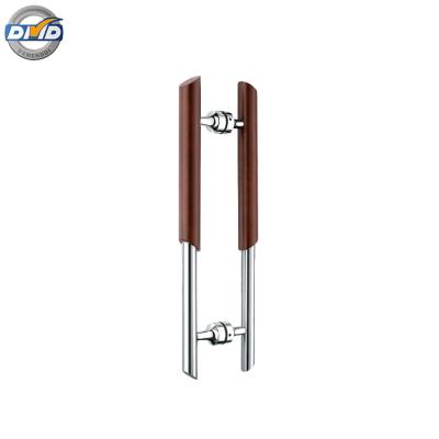 China DMD298 Modern Custom Luxury Entrance Office Stainless Steel Wood Glass Door Handle Pull Handle for sale