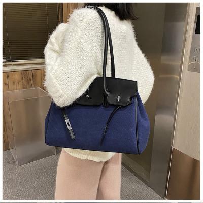 China Newest High Quality Vintage Women's Armpit Bag Satchel Handle Bags PU Faux Tassel Casual Top Leather Shoulder Purse Armpit Bag for sale