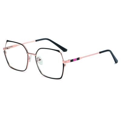 China Retro 2022 New Luxury Metal PC Glass Ladies Blue Light Blocking Blue Light Filter Glasses for sale