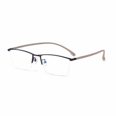 China Ultra Light / Comfortable To Wear 2022 New Fashion Metal Men Fashion Half Frame Eyeglasses Optical Glasses for sale