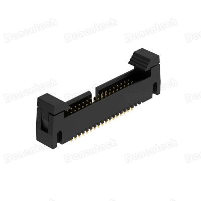 China Desentech 1.27mm PCB Ejector Header H11 Dual Row DIP Straight Connector for sale