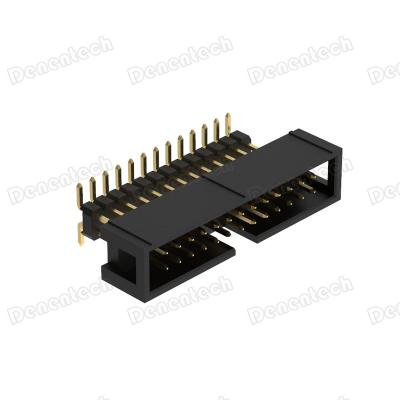 China Delentech 2.54mm H9.0 W8.80 Double Row PCB Board Directly Step Up SMD Box Header Connector for sale