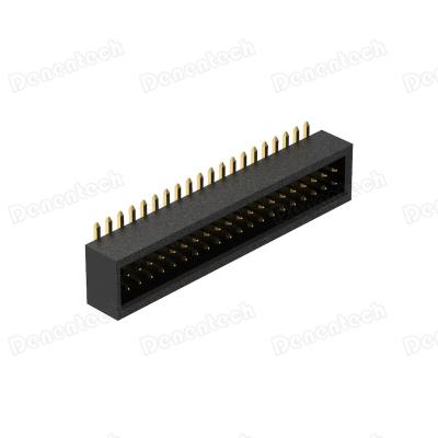 China Delentech 1.0mm PCB Box H2.8 Header Double Row SMT Straight Peg Connector for sale