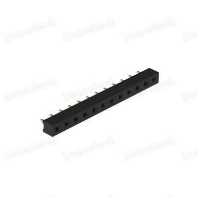 China SMT Delentech 2.0mm Female Header H2.2 Single Row Straight DIP Female Connector for sale