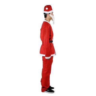 China Popular Mrs. Claus Costumes Unique Santa Costumes Santa Suit Adult Non-woven Fabric Santa Costume for sale