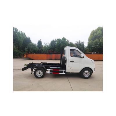 China Hotels Changan 2.85T Pure Electric Car Can Be Unloaded Skip Loader Hook Lift Garbage Truck for sale