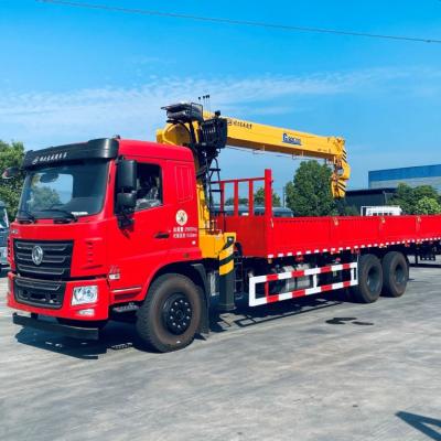 China TRUCK CRANE DONGFENG HUASHENG F5 8X4 CHANGWEI 12T 5 sections truck with crane for sale