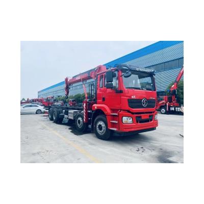 China TRUCK CRANE SHACMAN NEW M3000 8X4 XINFENGGONG 16 ton truck with crane for 5 sections for sale