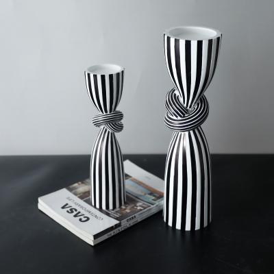 China European simplicity living room luxury modern home black and white stripes creative ornaments for sale