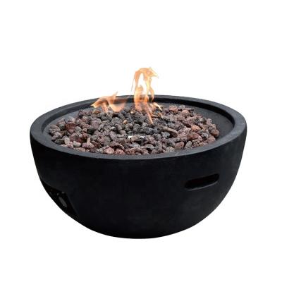 China Nordic matte black propane fire pit propane lpg simplicity stocked modern concrete firepit fire pit for sale