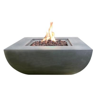 China MODENO outdoor home backyard fire mine fire table square modern concrete table gas stored for sale