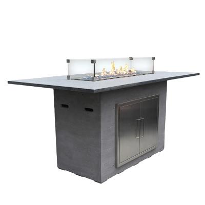 China Elementi garden decoration outdoor propane bar table firepit electric gas fire stocked fire pit for sale