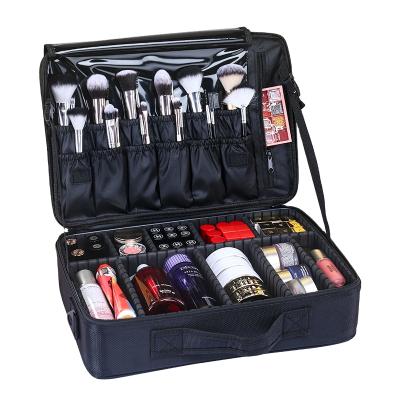 China 2021New Cosmetics Convenience Customized Design Cosmetic Case Black Bag for sale