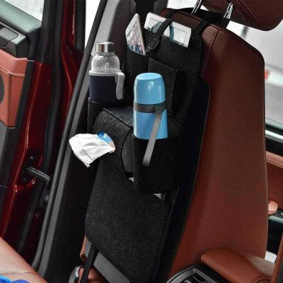 China New Design Felt Customized Multifunctional Car Back Seat Hanging Bag Car Storage Bag for sale