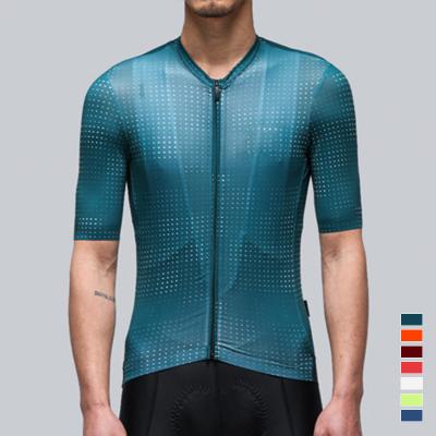 China Seamless Mens Polka Dot Cycling Short Sleeve Top Mens Can Customize Summer Cycling Clothing for sale