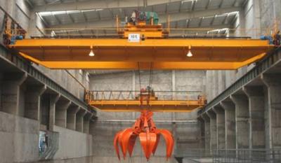 China 20 ton Double girder overhead grab crane for sale