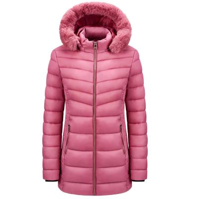 China Factory Directly Ladies Winter Wholesale Cold Resistant Cotton Outdoor Nylon Jacket Long Resistance Cold for sale