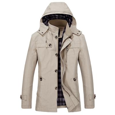 China Breathable Mid Length Hooded Long Sleeve Plus Size Washed Casual Jacket Men's Anorak Jacket for sale