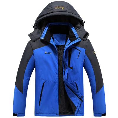 China Winter Plus Size Men's Anorak Plus Velvet Fur Coat Outdoor Mountaineering Hooded Jacket Windproof Thick Warm Warm Coat for sale