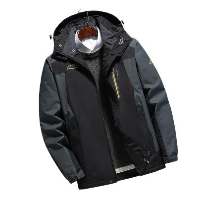 China Plus Size High Quality Soft Shell Mens Waterproof Jacket Ski Jacket With Zipper for sale