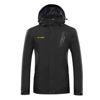 China Men's Mountaineering Windproof Jacket Plus Size Winter Outdoor Waterproof Jacket Three-in-One Jacket for sale