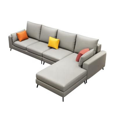 China Modern Convertible Fabric Sofa Set Furniture Nordic Technology Living Room L-Shaped Sofa for sale