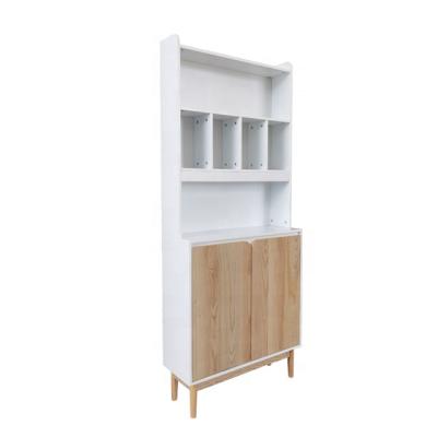 China PANEL Modern Home Furniture Kitchen Storage Cabinet With Wooden Shelves Cupboard for sale