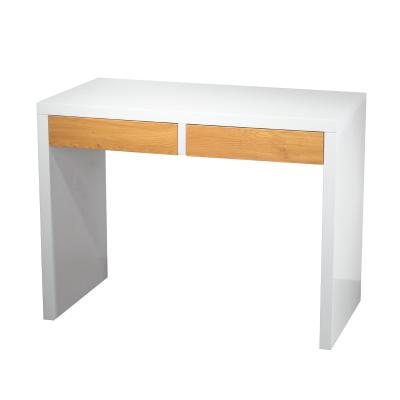 China Modern bedroom wardrobe computer table melamine and high latest PU multi finish glossy painted design computer table for sale