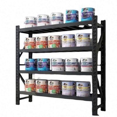 China Corrosion Protection PomeloHome display Heavy Duty Warehouse iron boltless Stacking Racks storage Shelves for sale