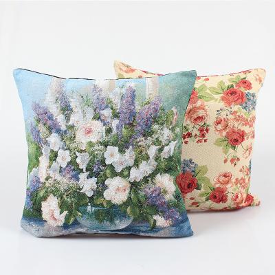 China PORTABLE Custom Living Room Standard Pillow Cases Cushion Cover Wholesale Home Decor Polyester Cotton Embroidery Custom Pillow Case for sale