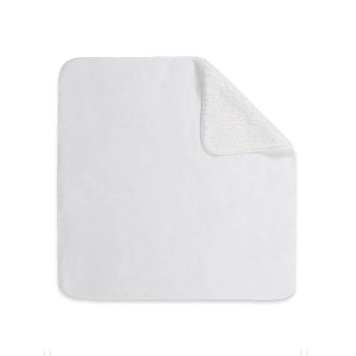 China Breathable 100% Sherpa Blanket Anti-pilling 80*80CM Small Polyester Baby Blanket for sale