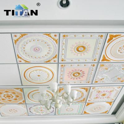 China Artistic Ceilings TITAN Ceiling Tiles Fiberglass Board Prices Ceiling Gypsum Board Price for sale