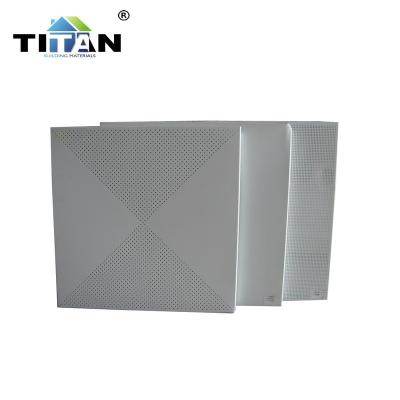 China Artistic Ceilings 0.6mm Thickness Perforated Aluminum Ceiling Tiles 600x600 for sale