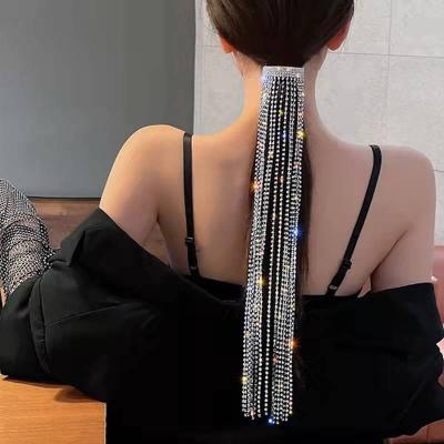 China New European and American style full diamond bangs diamond design side exaggerated glitter hair clips for women accessories for sale