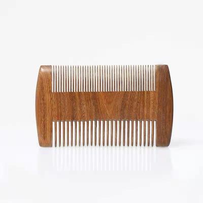 China 2021 Fashion Nature Hair Comb Double Sided Luxury Home Peach Sandalwood for sale