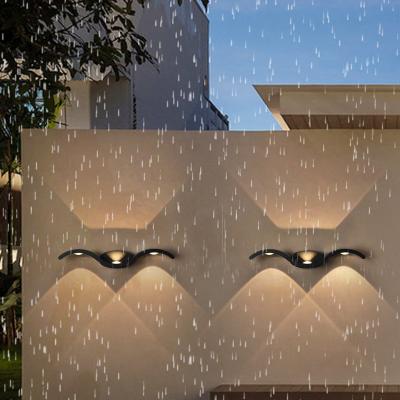 China Tempered Glass Outdoor Wall Light Fixture LED Porch Sconce Wall Mount Lamp Led Waterproof Up Down Wall Decoration Lighting for sale