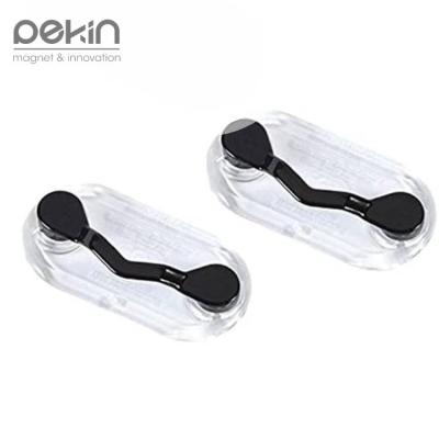 China Industrial Magnet Pekin Best Price Magnet Glasses Cut Eyeglass Holder Magnetic ID Badge Holder Black For Industry for sale