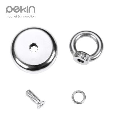 China Industrial Magnet Hot Pekin Spun N52 Neodymium Magnetic Materials Fishing Kits Pot Magnet for sale