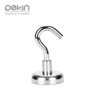 China Industrial Magnet Pekin 2021 Hot Sale D40 Strong Neodymium Magnetic Hooks For Hanging Magnetic Strong Pulling Power for sale