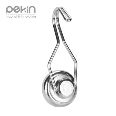 China New Arrived D40mm Pekin Hooks Neodymium Strong Magnetic Magnet 2021 Industrial With Swivel Hook for sale