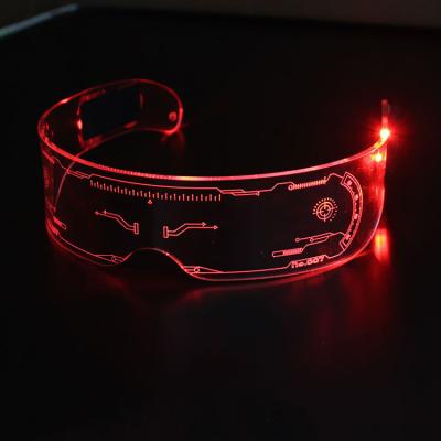 China 2022 Fashion Sunglasses Fashion The New Lead Glasses Technology Creative Futuristic Cyberpunk Party Light Glasses for sale