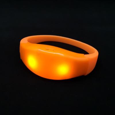 China Noise enabled; props led flashing wristband holiday motion activated or steady noise activated light music hand led wristband wristbands glow stick Halloween led wristband for sale