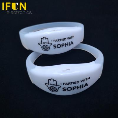 China Noise enabled; Hot Selling IFUN Motion Activated Or Steady Flashing Light Up Wristband Concert Festival LED Flashing Light Up Wristband For Party for sale