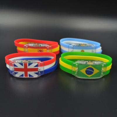 China ABS case+PVC LED Strip Light Wristband Led Armbands Sports Wristband High Visibility Flashing Speed ​​For Party LED Wristband Light Up Wristbands for sale