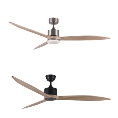 China Outdoor Decorative 52 Inch Mountain Foldable Wood Air Blades Ceiling Fan With 5LED Lights Remote Living Room Chandelier With Fan for sale