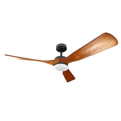 China Outdoor Decorative 52 Inch Mountain Foldable Wood Air Blades Ceiling Fan With 5LED Lights Remote Living Room Chandelier With Fan for sale