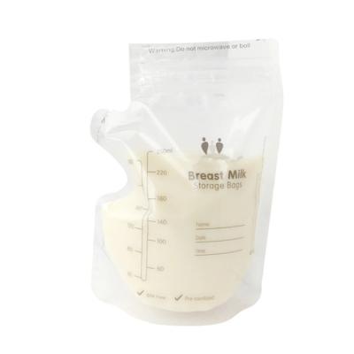 China Recyclable Eco Friendly Food Grade Pre Sterilized Milk Storage Bags 300ml Double Zipper Lock Leak Proof Breast Milk Bag for sale