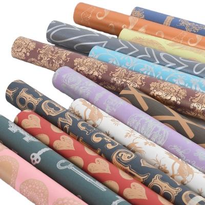 China Custom Moisture Proof Kraft Candy Gift Wrapping Paper , Flower Wrapping Paper for sale