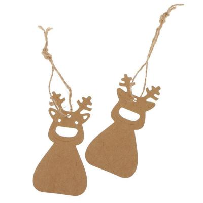 China High Quality Luxury Customized Recyled Christmas Cartoon Brown Cardboard Hang Tags for sale